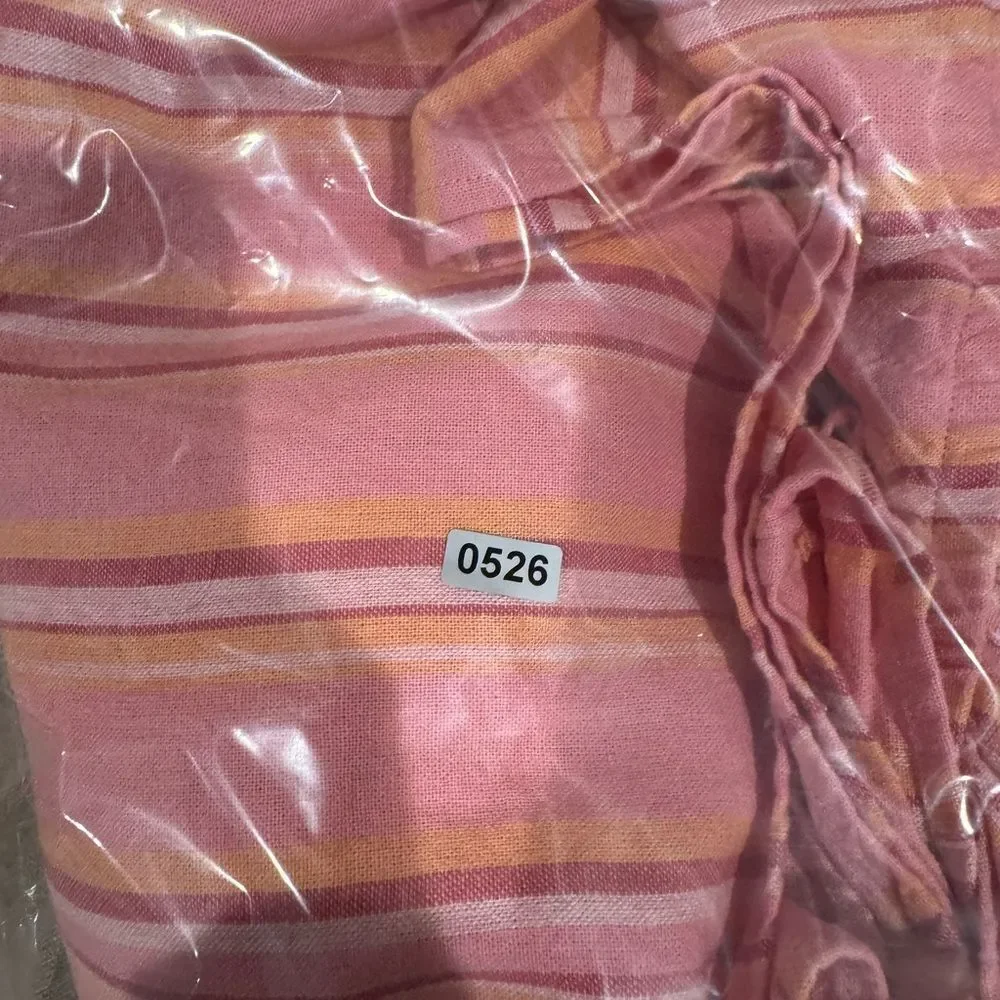 Gap girls Kids linen striped Bow-Sleeve Dress XL
